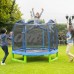 Bounce Pro 7-Foot My First Trampoline Hexagon (Ages 3-10) for Kids, Blue/Green   554282727